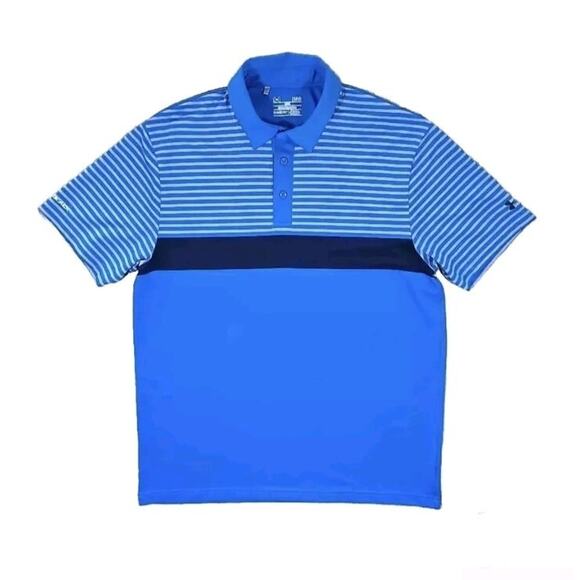UNDER ARMOUR Performance Polo Heatgear Coldblack Loose Fit Shirt Men's Large - Picture 1 of 11